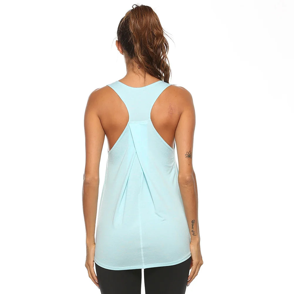 Women Running Shirts Sleeveless Workout Tank Clothes