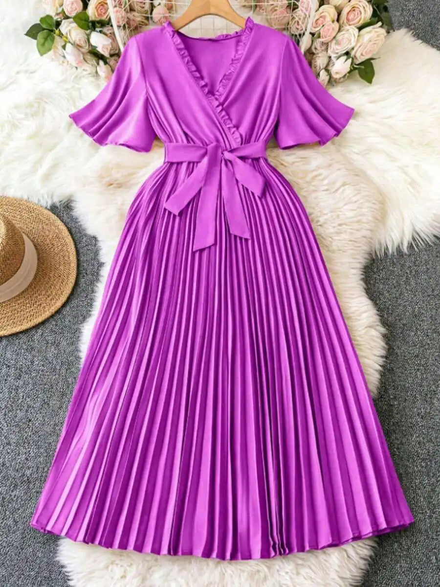 RAFA Elegant Pleated Midi Dress