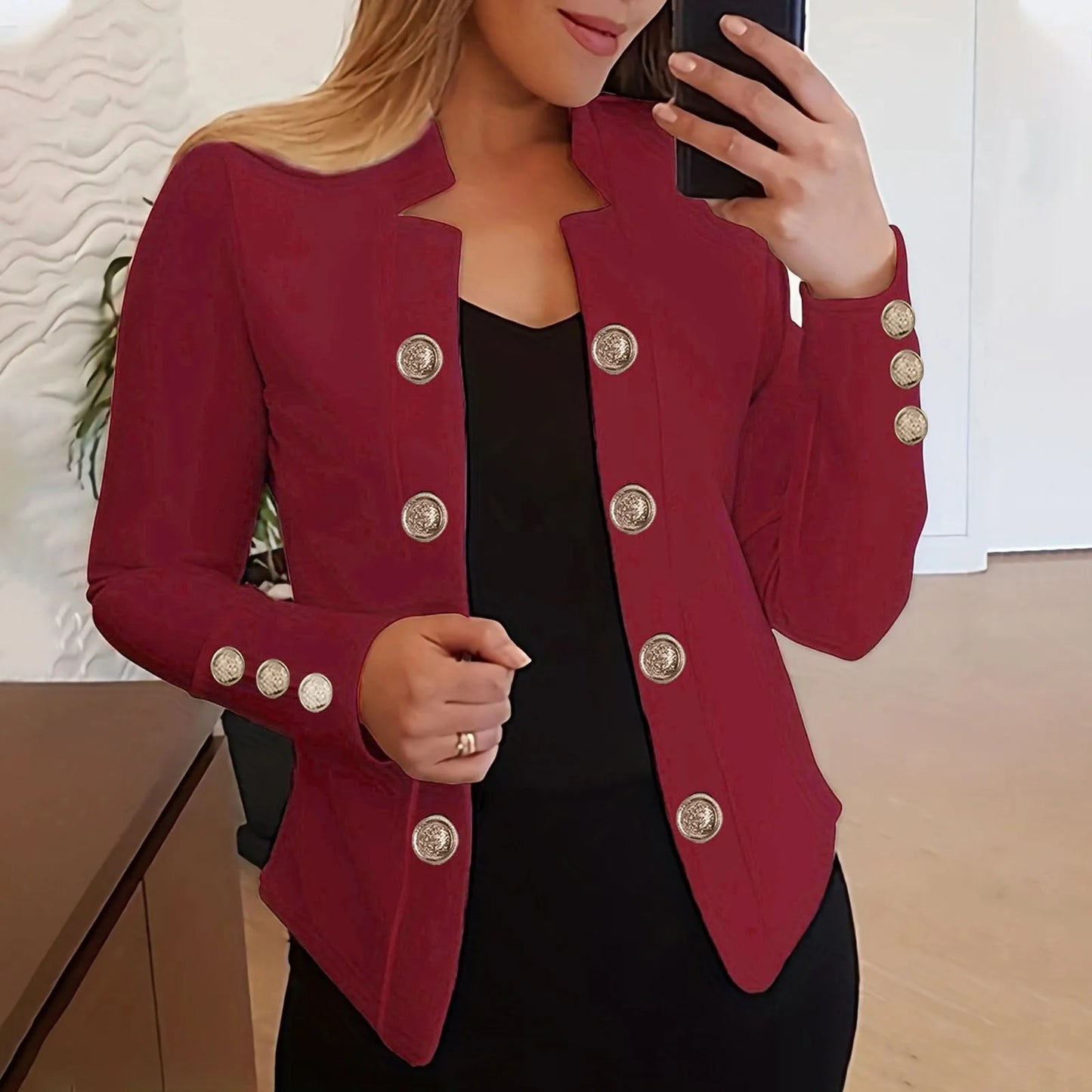 Women’s Elegant Cropped Blazer | Casual Business Office Jacket