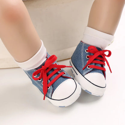 Classic Baby Canvas Sneakers | Anti-Slip First Walker Shoes for Boys & Girls