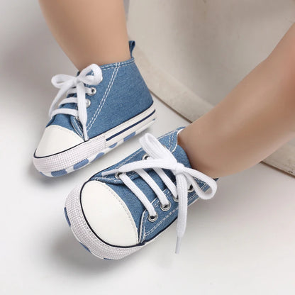 Classic Baby Canvas Sneakers | Anti-Slip First Walker Shoes for Boys & Girls