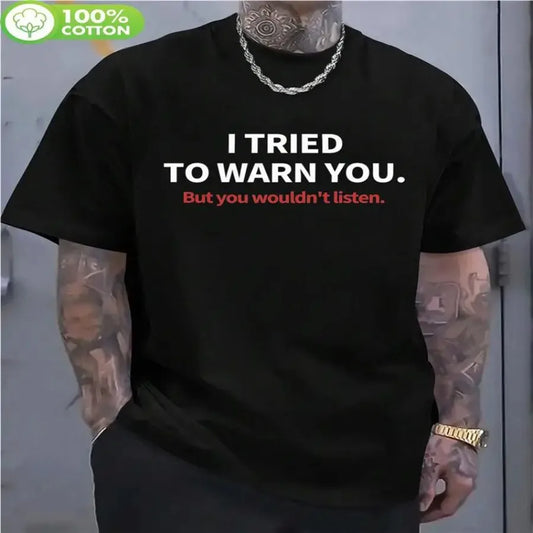 Funny Graphic Cotton T-Shirt | Casual Streetwear Tee