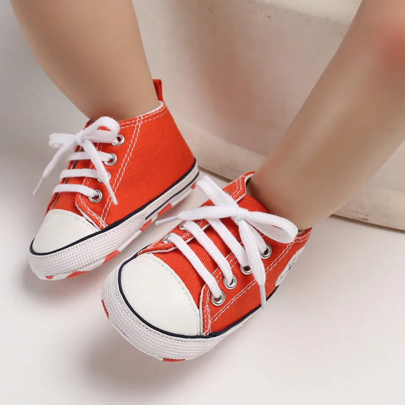 Classic Baby Canvas Sneakers | Anti-Slip First Walker Shoes for Boys & Girls