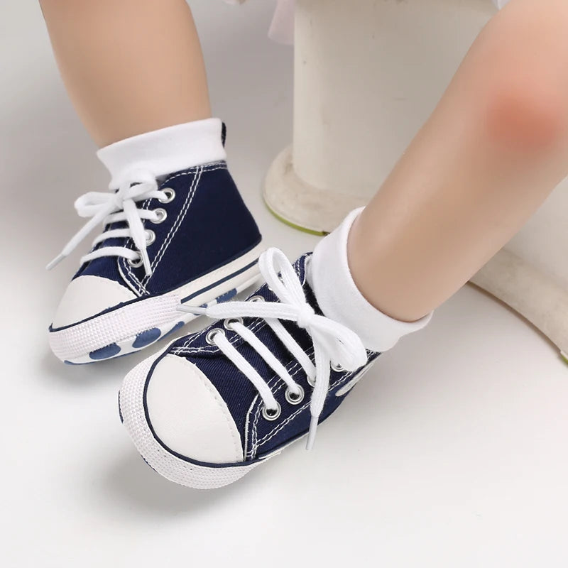 Classic Baby Canvas Sneakers | Anti-Slip First Walker Shoes for Boys & Girls