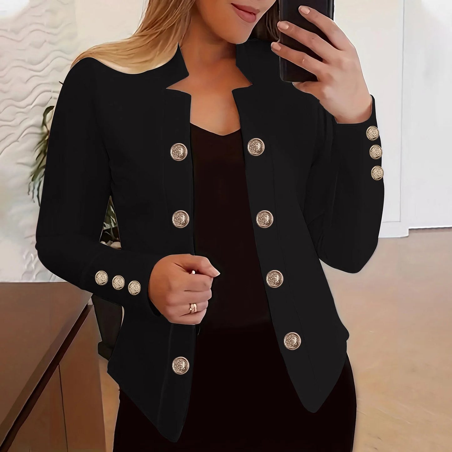 Women’s Elegant Cropped Blazer | Casual Business Office Jacket
