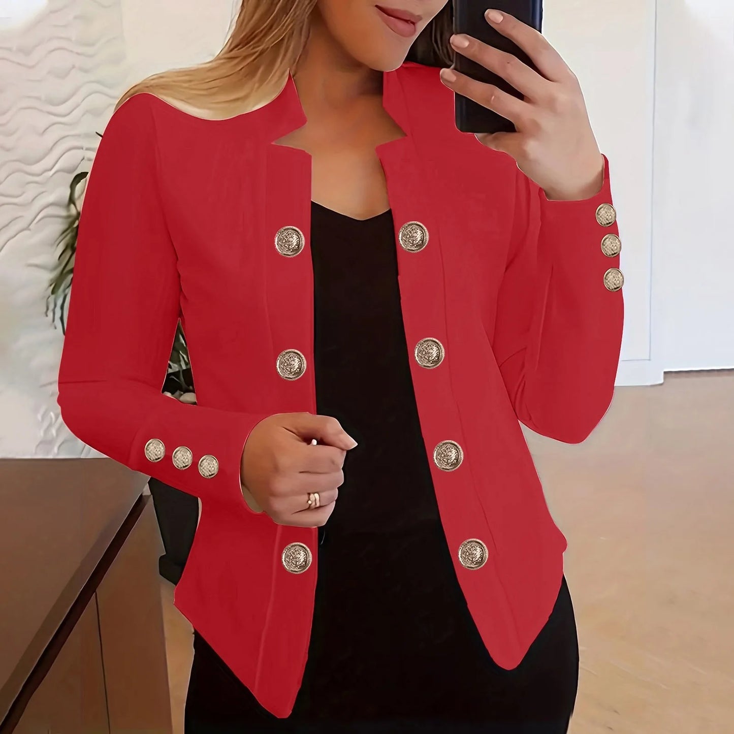 Women’s Elegant Cropped Blazer | Casual Business Office Jacket