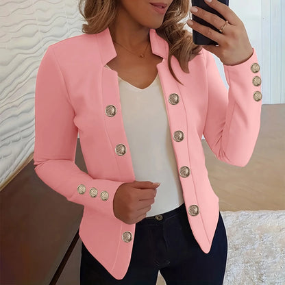 Women’s Elegant Cropped Blazer | Casual Business Office Jacket