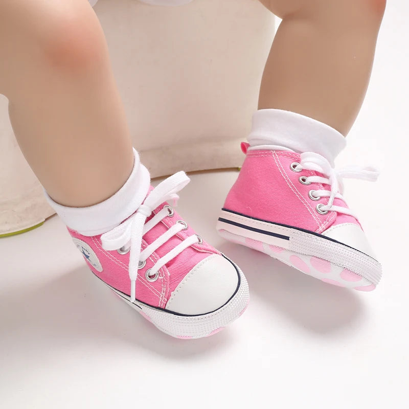 Classic Baby Canvas Sneakers | Anti-Slip First Walker Shoes for Boys & Girls