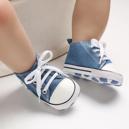 Classic Baby Canvas Sneakers | Anti-Slip First Walker Shoes for Boys & Girls