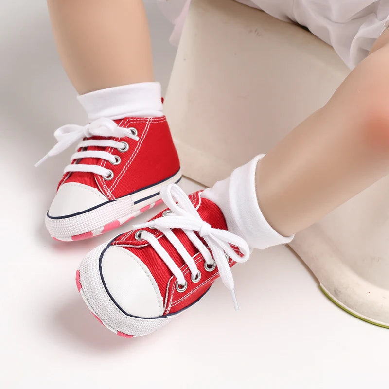 Classic Baby Canvas Sneakers | Anti-Slip First Walker Shoes for Boys & Girls