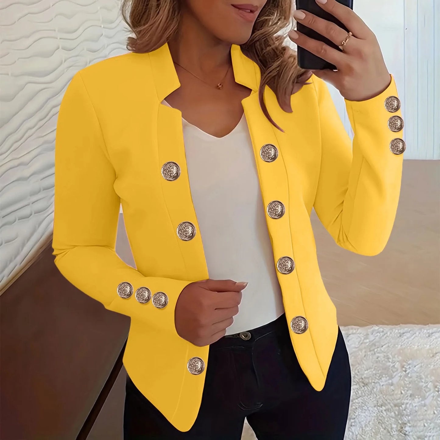 Women’s Elegant Cropped Blazer | Casual Business Office Jacket