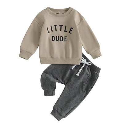 Toddler Boys Casual Sweatshirt & Pants Set | Soft Cotton Outfit
