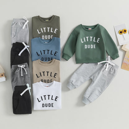 Toddler Boys Casual Sweatshirt & Pants Set | Soft Cotton Outfit