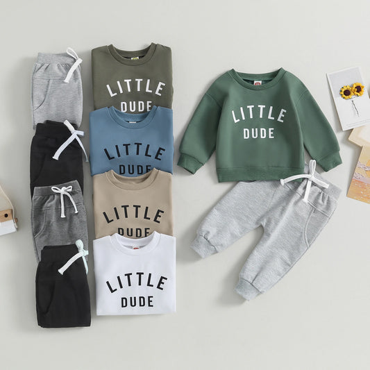 Toddler Boys Casual Sweatshirt & Pants Set | Soft Cotton Outfit