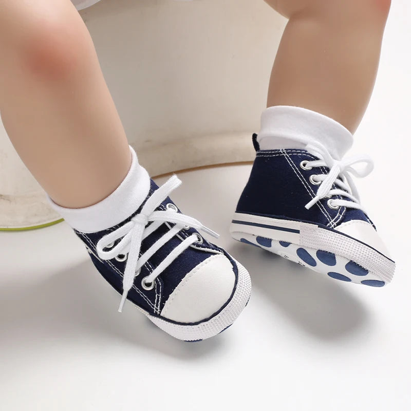 Classic Baby Canvas Sneakers | Anti-Slip First Walker Shoes for Boys & Girls
