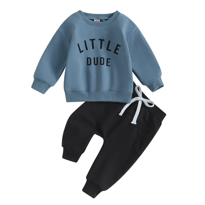 Toddler Boys Casual Sweatshirt & Pants Set | Soft Cotton Outfit