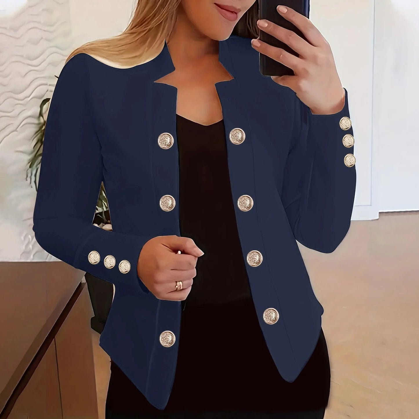 Women’s Elegant Cropped Blazer | Casual Business Office Jacket