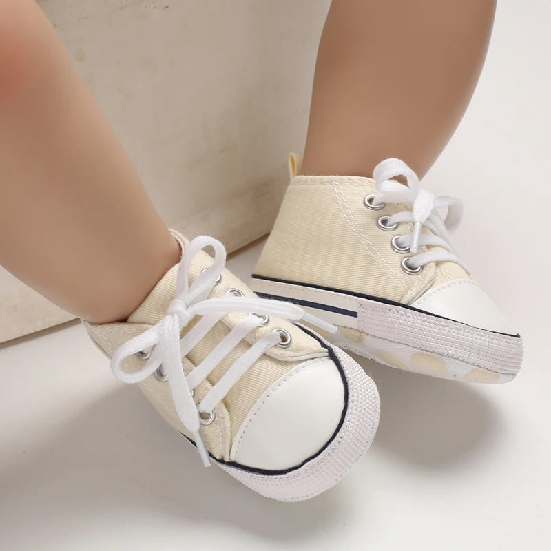 Classic Baby Canvas Sneakers | Anti-Slip First Walker Shoes for Boys & Girls