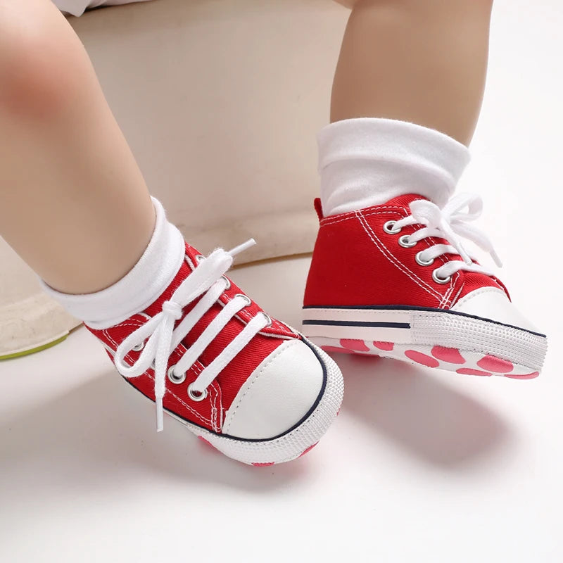 Classic Baby Canvas Sneakers | Anti-Slip First Walker Shoes for Boys & Girls