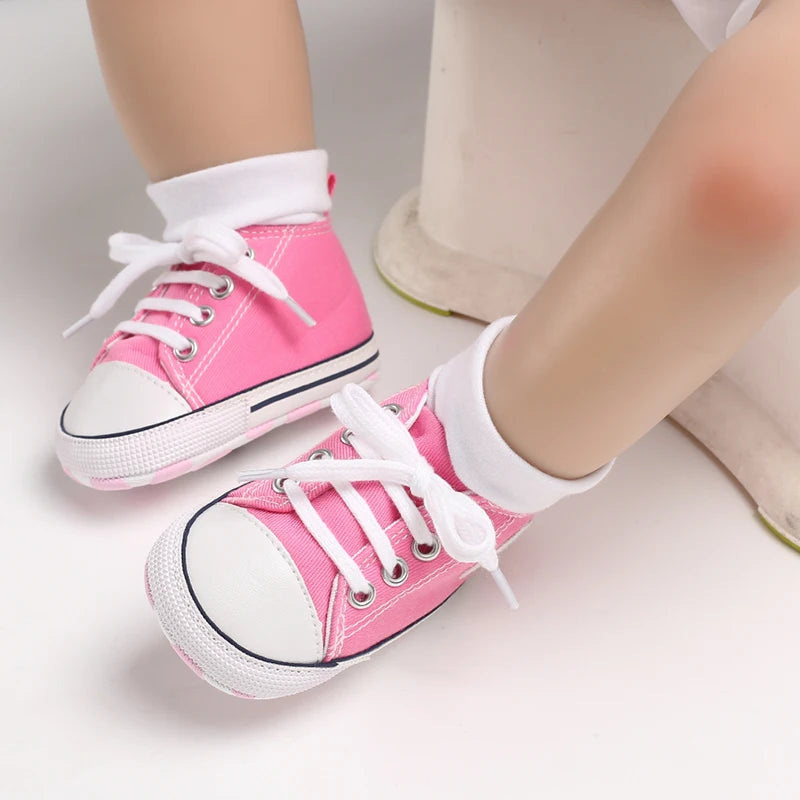 Classic Baby Canvas Sneakers | Anti-Slip First Walker Shoes for Boys & Girls