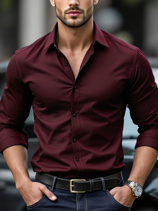 Men’s classic long sleeved business shirt