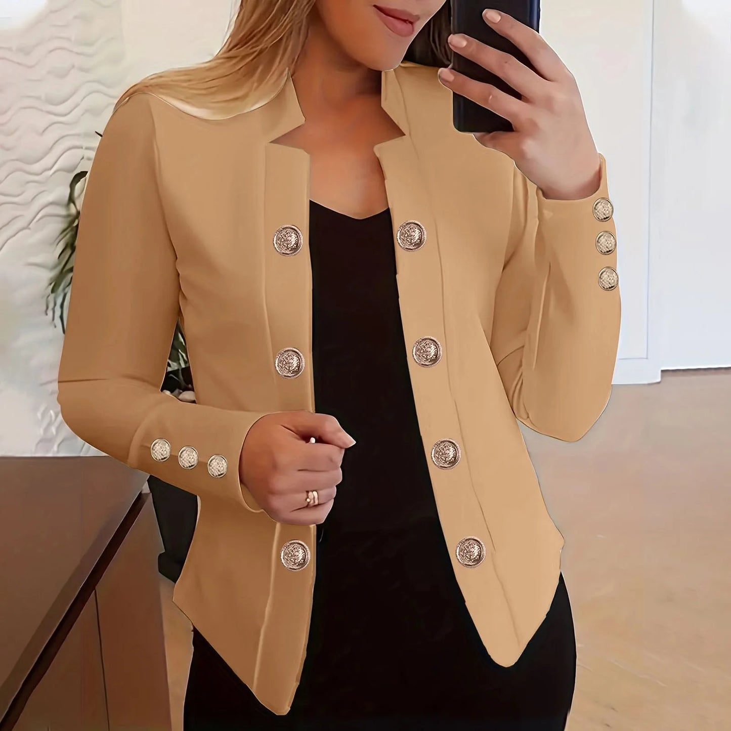 Women’s Elegant Cropped Blazer | Casual Business Office Jacket