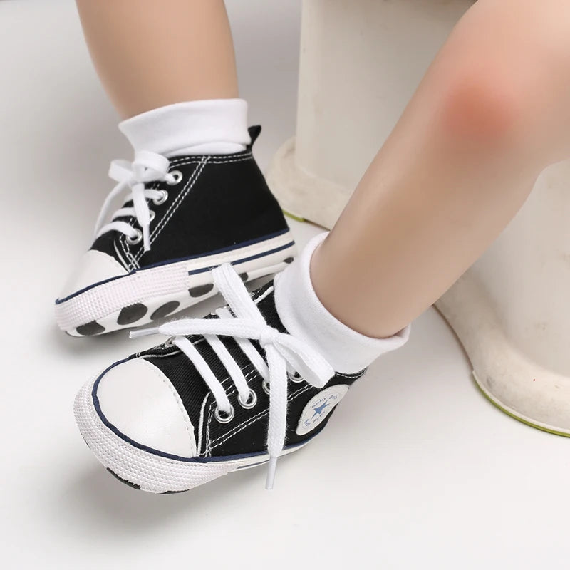 Classic Baby Canvas Sneakers | Anti-Slip First Walker Shoes for Boys & Girls